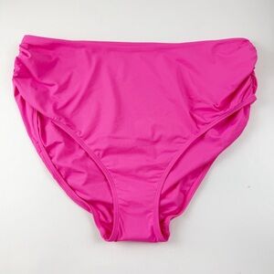 Anne Cole Bikini Bottom Womens 24W Pink High Waisted Swim NWOT NEW